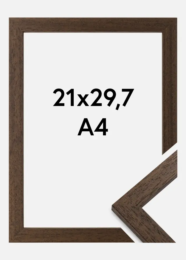 Ramme Brown Wood Akrylglas 21x29,7 cm (A4)