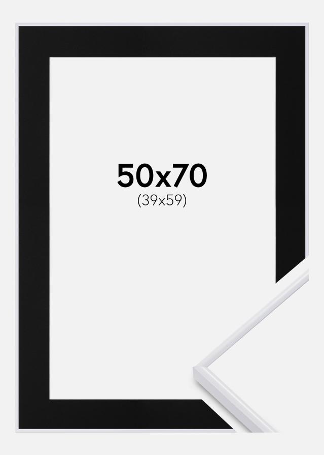 Ramme Visby Sort 50x70 cm - Passepartout Sort 40x60 cm