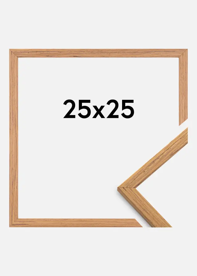 Ramme Edsbyn Akrylglas Teak 25x25 cm