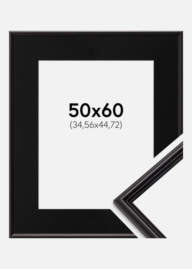 Ramme Horndal Sort 50x60 cm - Passepartout Sort 14x18 inches