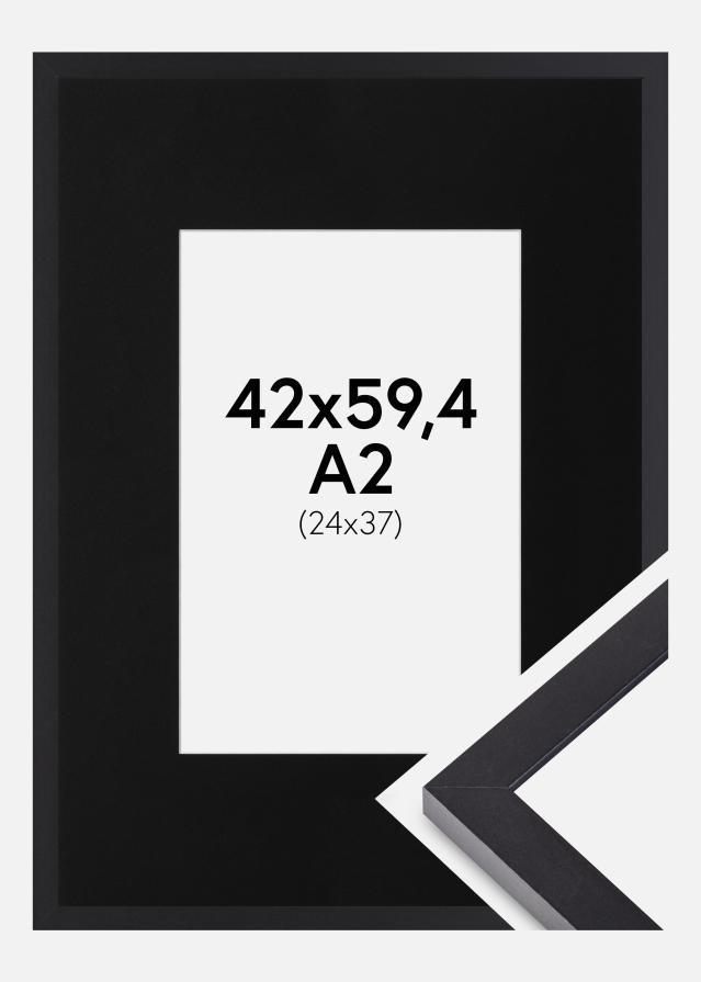 Ramme Selection Sort 42x59,4 cm (A2) - Passepartout Sort 25x38 cm