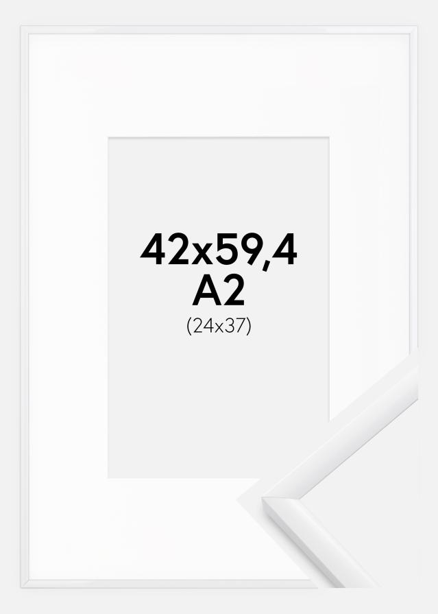 Ramme New Lifestyle Hvid 42x59,4 cm (A2) - Passepartout Hvid 25x38 cm