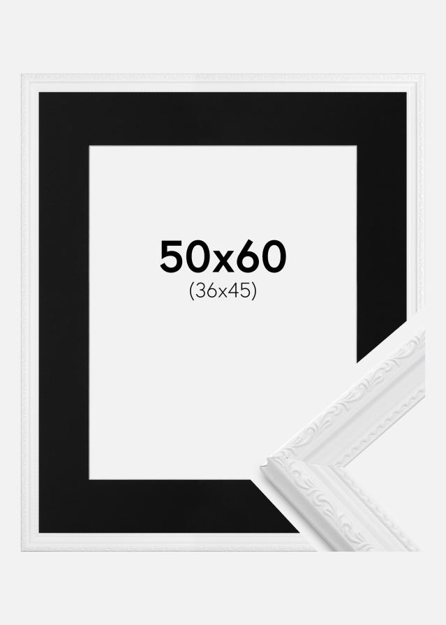 Ramme Abisko Hvid 50x60 cm - Passepartout Sort 37x46 cm