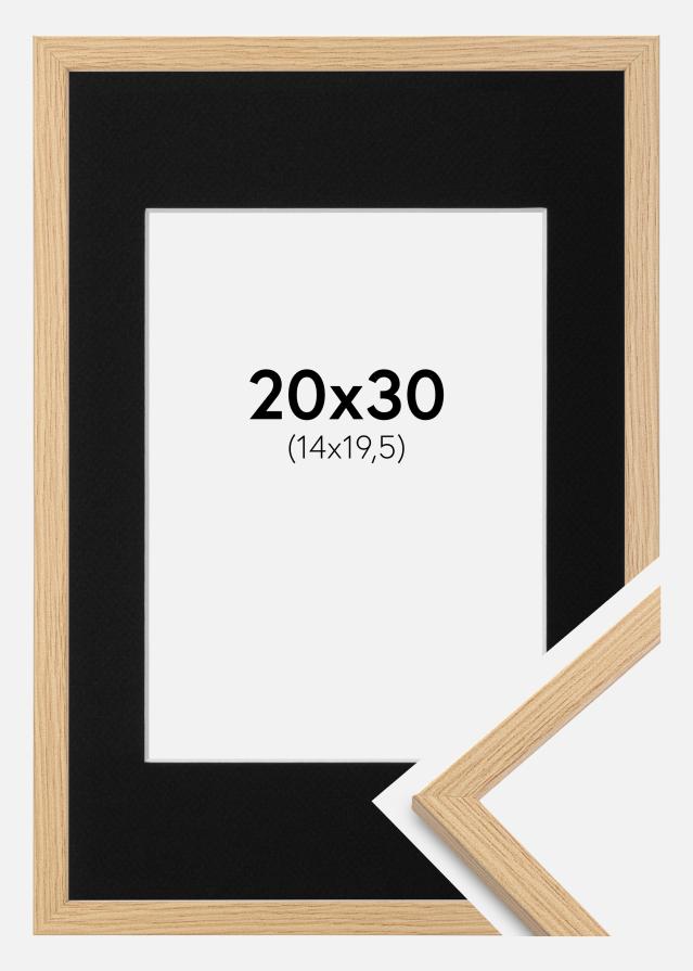 Ramme Galant Eg 20x30 cm - Passepartout Sort 15x21 cm (A5)