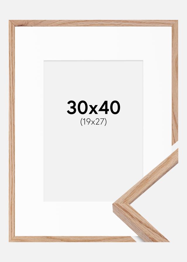 Ramme E-Line Eg 30x40 cm - Passepartout Hvid 20x28 cm