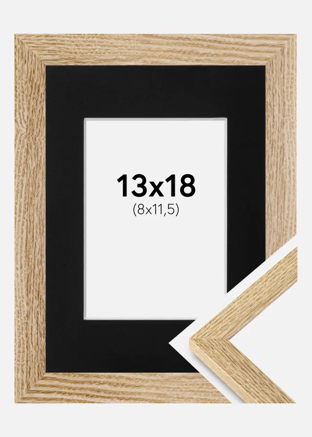 Ramme Selection Eg 13x18 cm - Passepartout Sort 9x12 cm