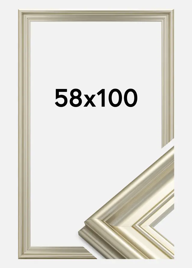 Ramme Mora Premium Sølv 58x100 cm