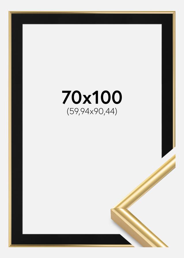 Ramme Victoria Guld 70x100 cm - Passepartout Sort 24x36 inches