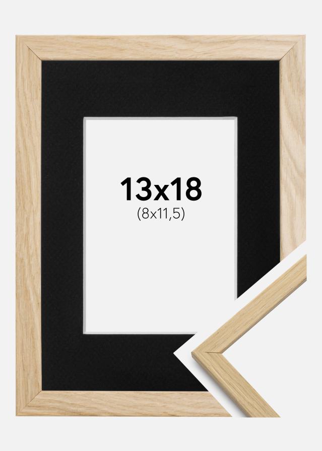 Ramme Edsbyn Eg 13x18 cm - Passepartout Sort 9x12 cm