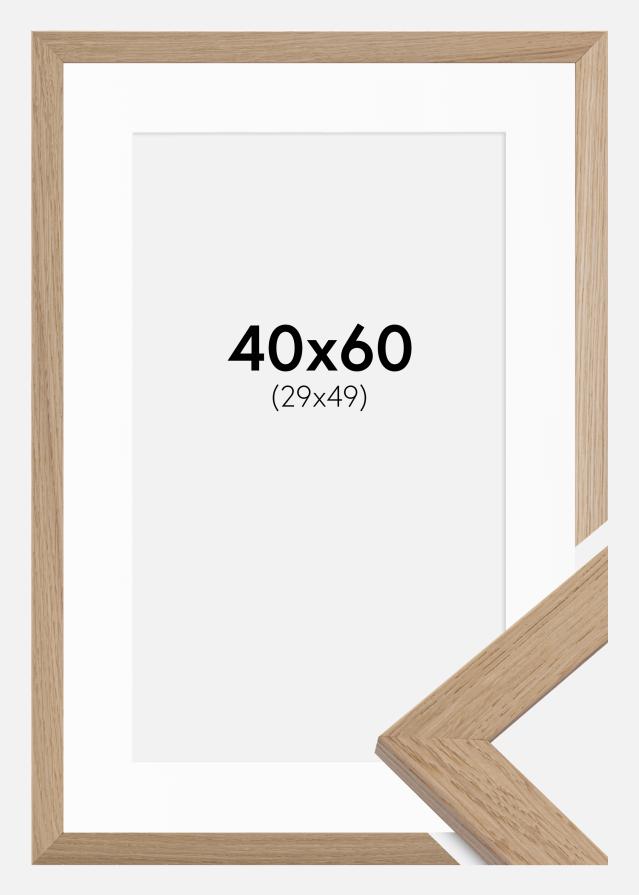 Ramme Trendline Eg 40x60 cm - Passepartout Hvid 30x50 cm