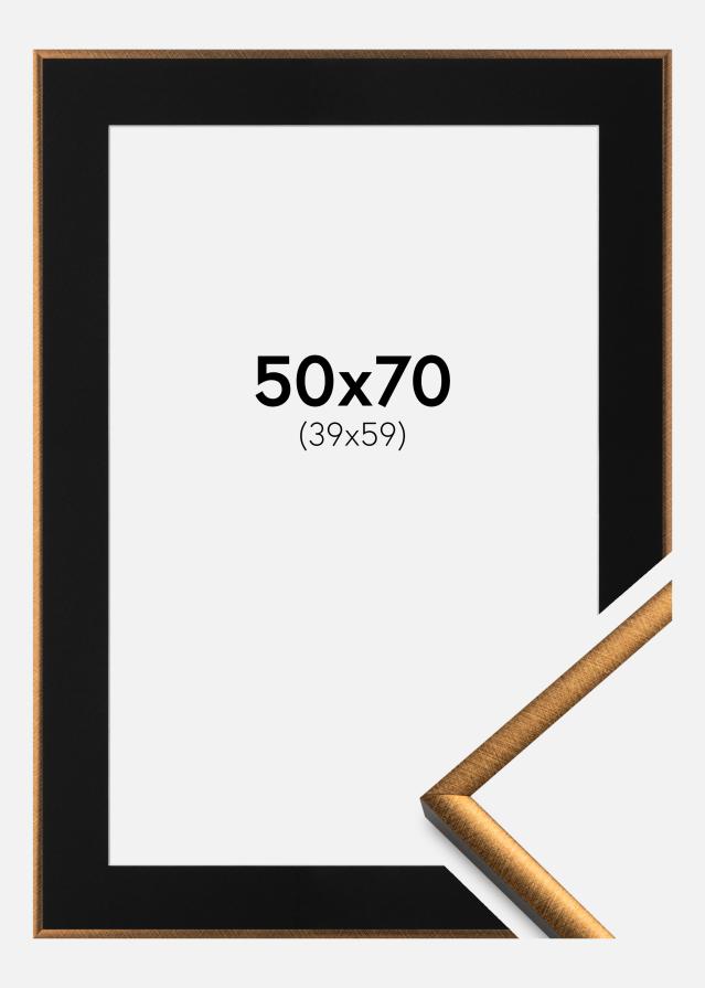 Ramme New Lifestyle Bronze 50x70 cm - Passepartout Sort 40x60 cm