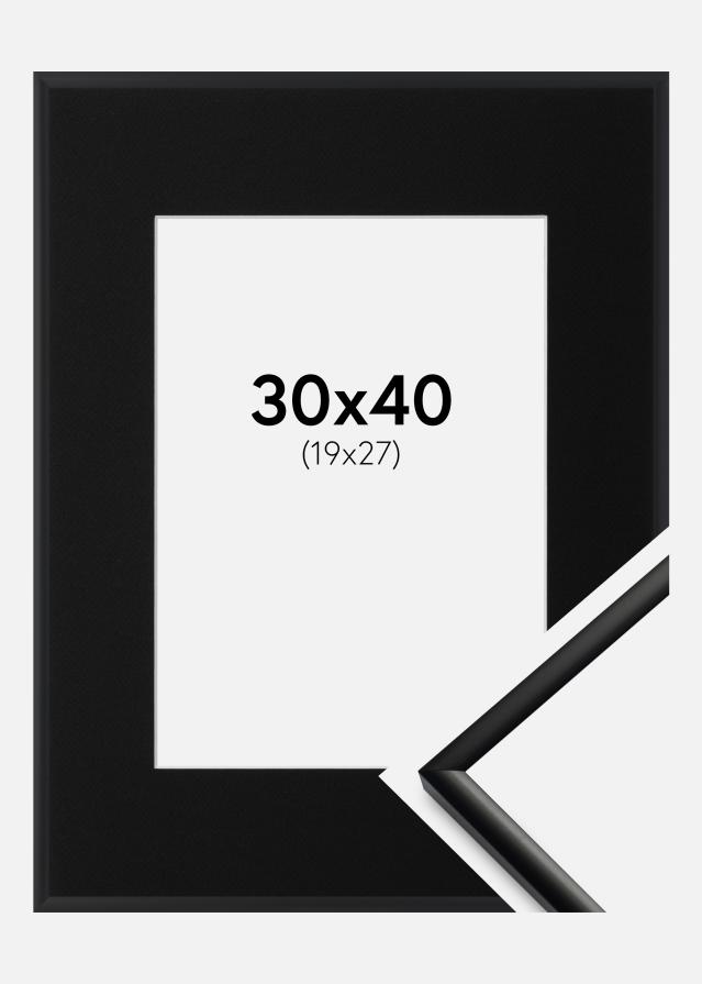 Ramme New Lifestyle Mat Sort 30x40 cm - Passepartout Sort 20x28 cm
