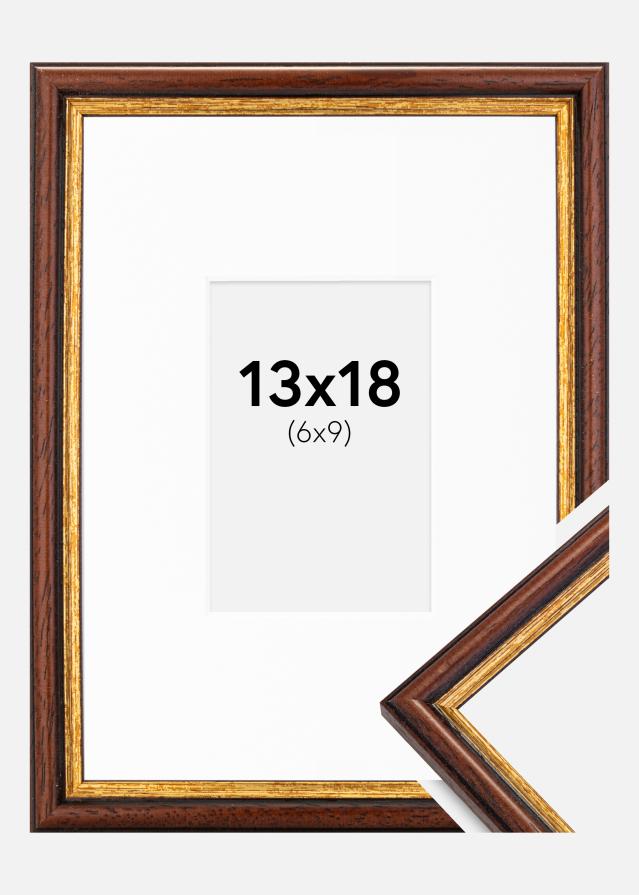 Ramme Horndal Brun 13x18 cm - Passepartout Hvid 7x10 cm