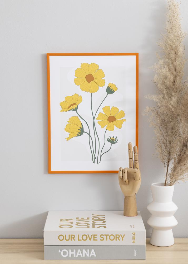 Ramme New Lifestyle Lys Orange 50x70 cm - Passepartout Hvid 40x60 cm