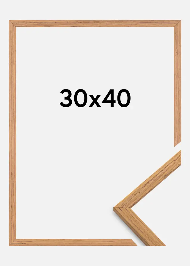 Ramme Edsbyn Akrylglas Teak 30x40 cm