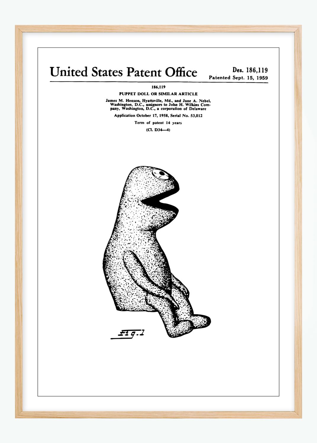 Product Image for Patenttegning - Muppets - Kermit I Plakat (50x70 cm)