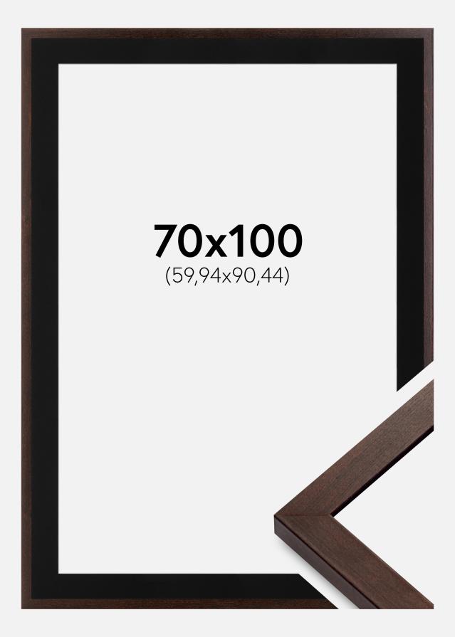 Ramme Selection Valnød 70x100 cm - Passepartout Sort 24x36 inches