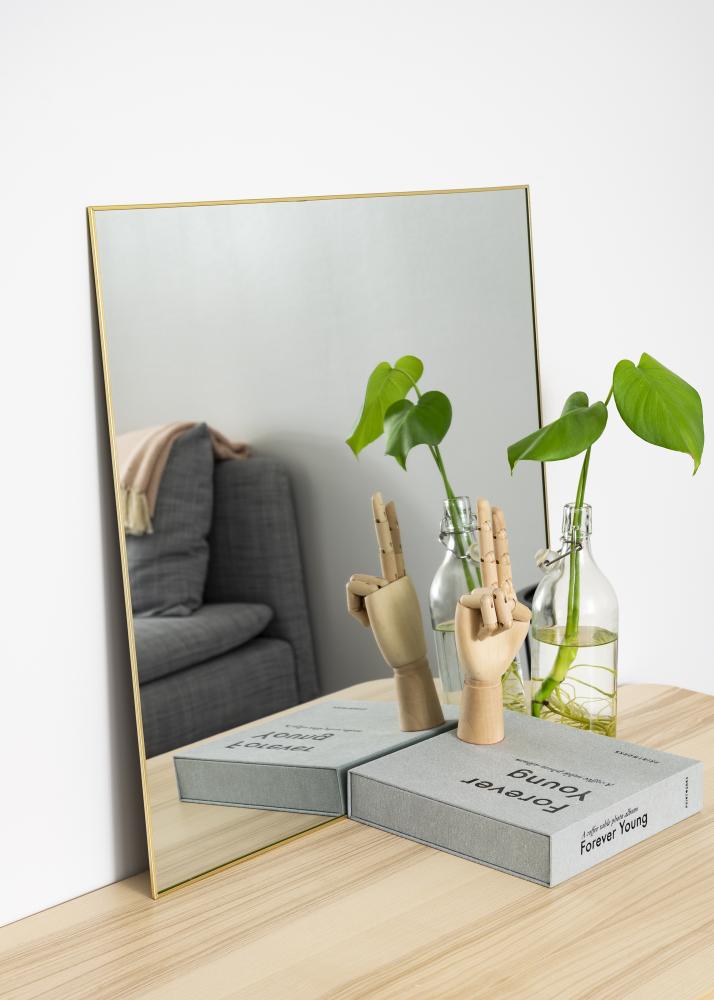 KAILA Square Mirror - Thin Brass 60x60 cm