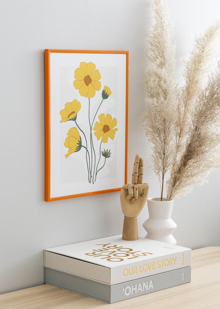 Ramme New Lifestyle Lys Orange 50x70 cm - Passepartout Hvid 40x60 cm