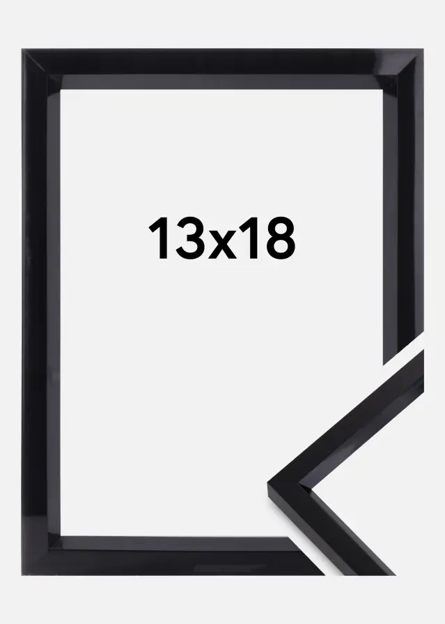 Ramme Steel Style Sort 13x18 cm