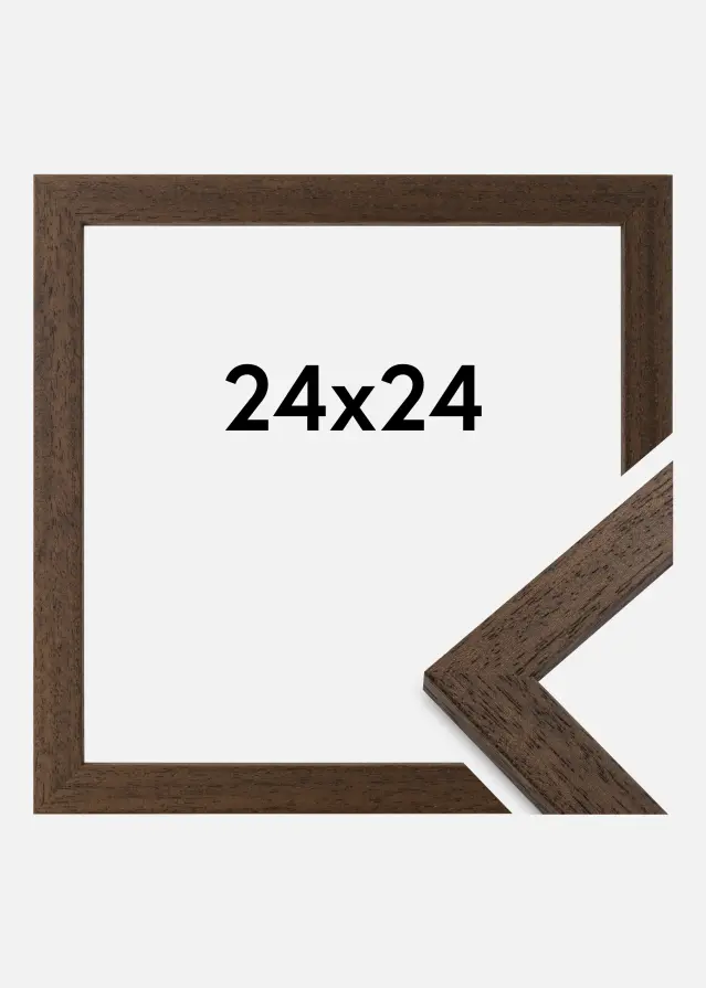 Ramme Brown Wood Akrylglas 24x24 cm