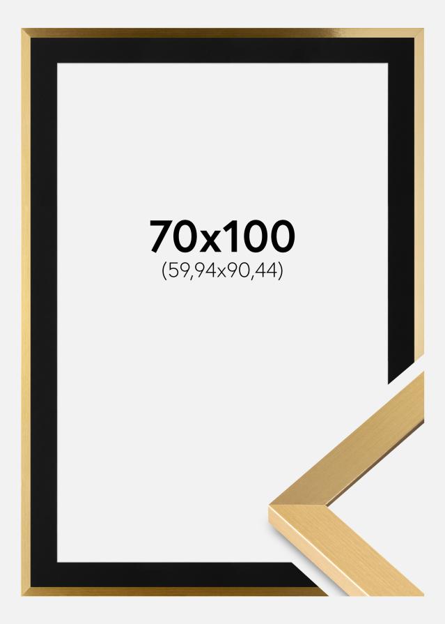 Ramme Selection Guld 70x100 cm - Passepartout Sort 24x36 inches