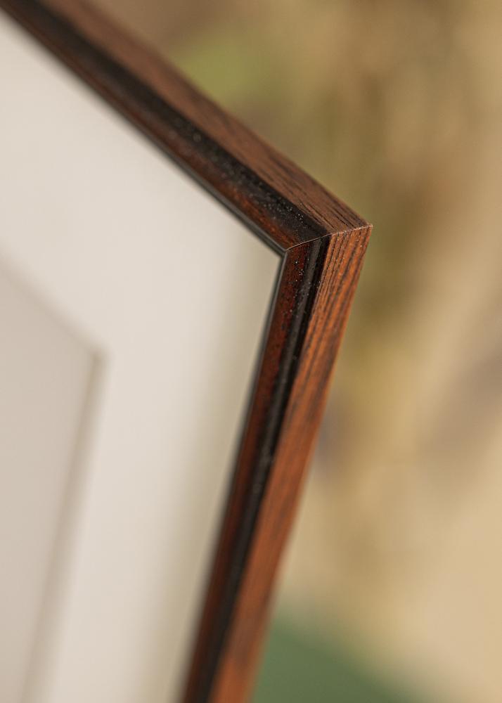 Ramme Horndal Valnød 40x40 cm - Passepartout Hvid 32x32 cm