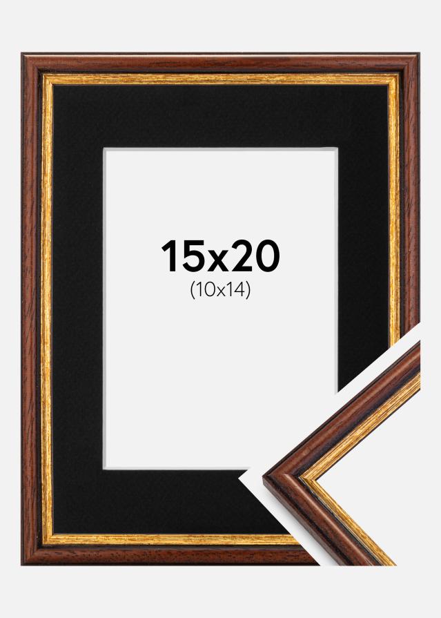 Ramme Horndal Brun 15x20 cm - Passepartout Sort 11x15 cm
