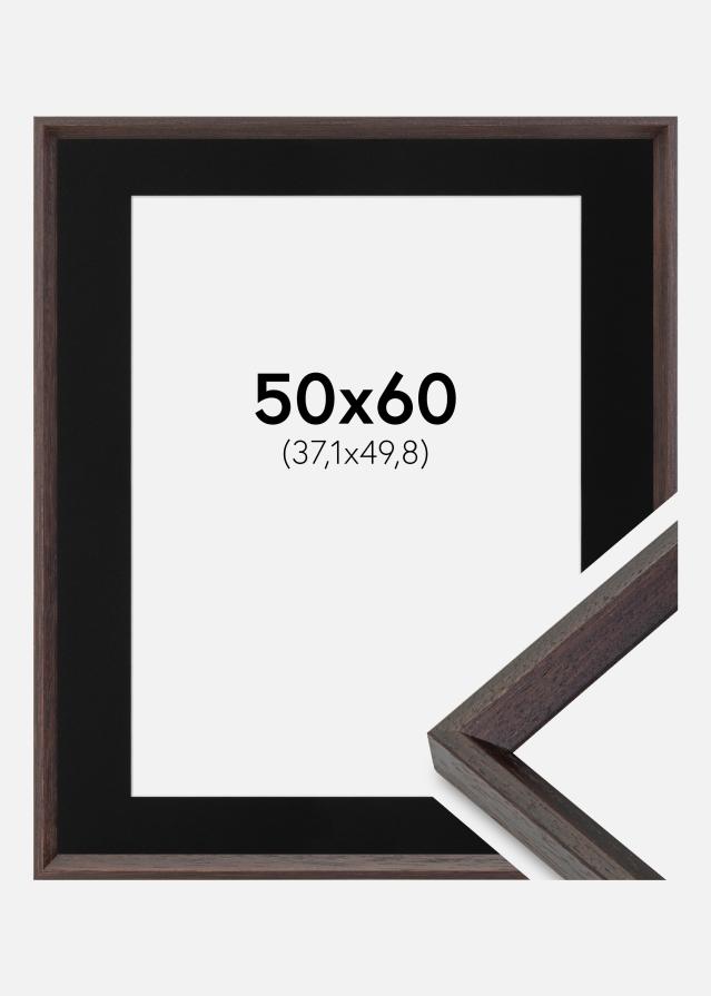 Ramme Globe Espresso 50x60 cm - Passepartout Sort 15x20 inches
