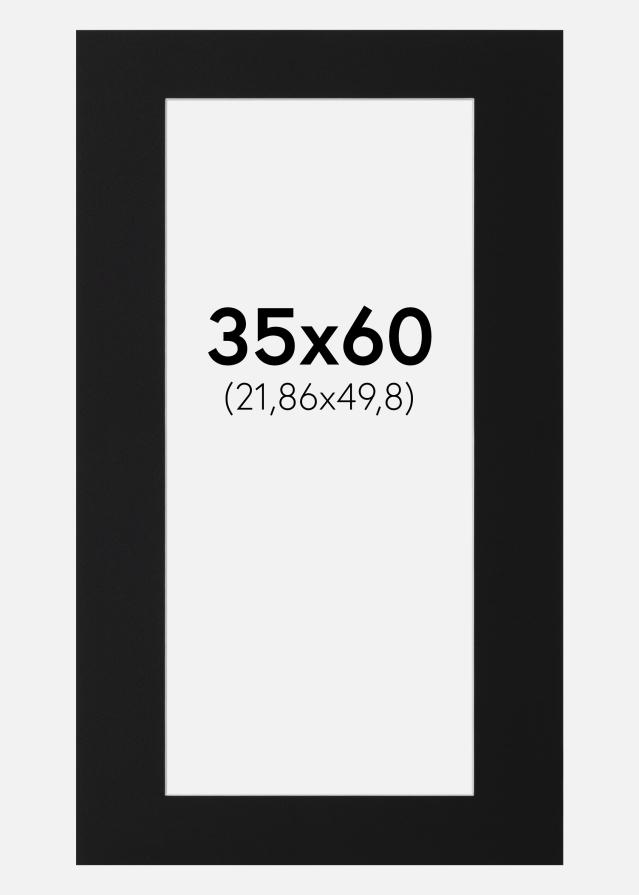 Passepartout Sort Standard (Hvid kerne) 35x60 cm (21,86x49,8)