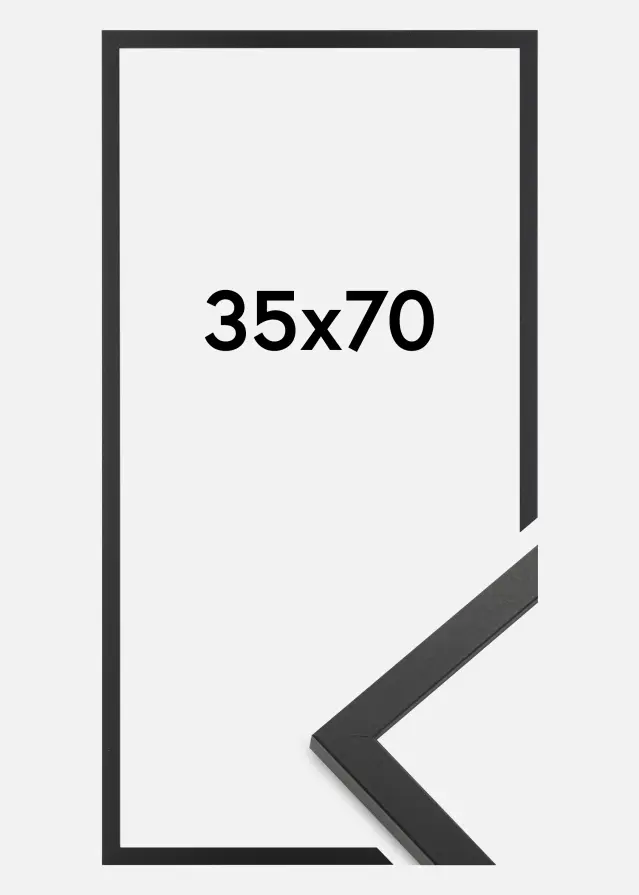 Ramme Trendy Akrylglas Sort 35x70 cm