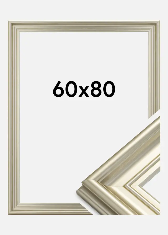 Ramme Mora Premium Sølv 60x80 cm