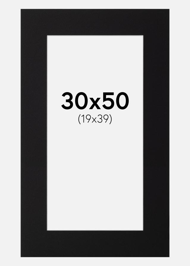 Passepartout Canson Sort (Hvid kerne) 30x50 cm (19x39)