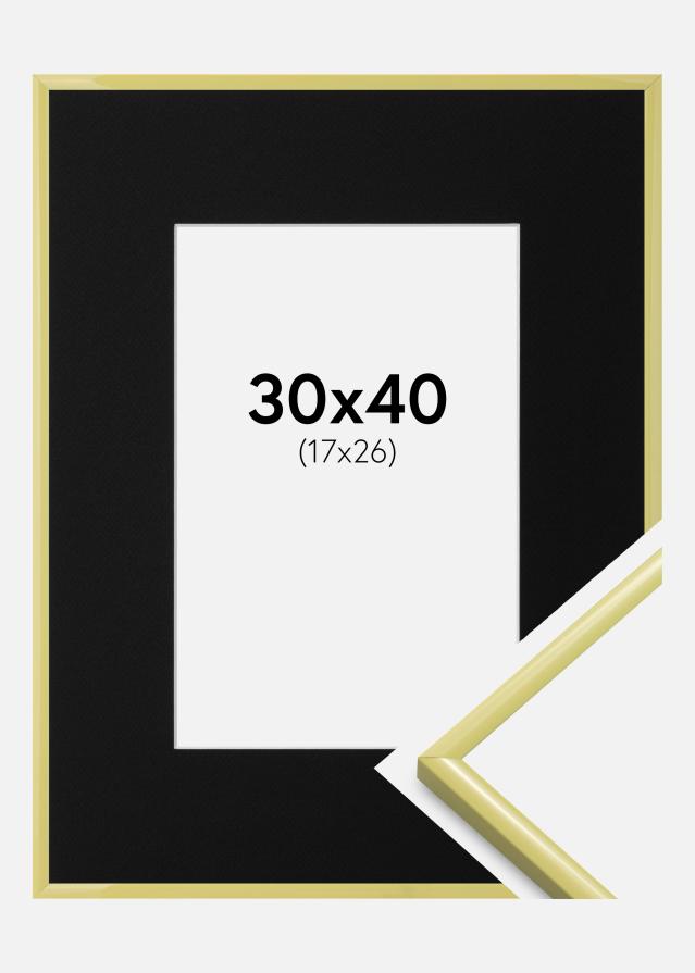 Ramme New Lifestyle Lysegul 30x40 cm - Passepartout Sort 18x27 cm