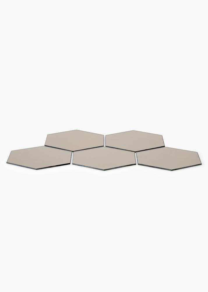 KAILA Spejl Hexagon Dark Bronze 18x21 cm - 5-pak