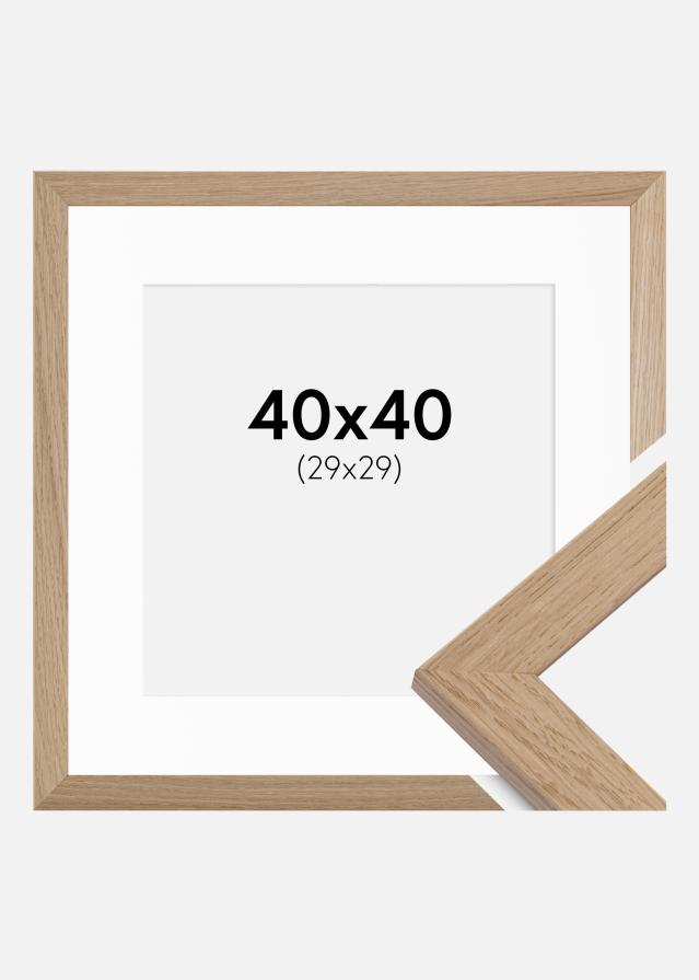 Ramme Trendline Eg 40x40 cm - Passepartout Hvid 30x30 cm
