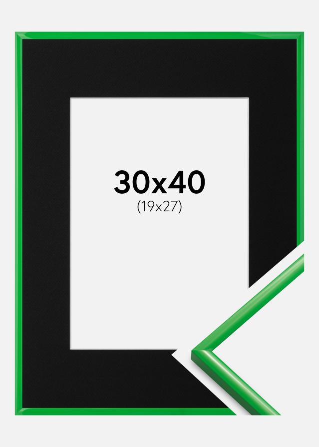 Ramme New Lifestyle Grass Green 30x40 cm - Passepartout Sort 20x28 cm