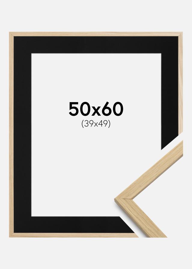 Ramme Edsbyn Eg 50x60 cm - Passepartout Sort 40x50 cm