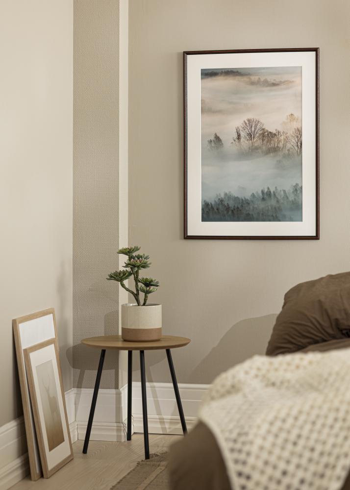 Ramme Horndal Valnød 40x40 cm - Passepartout Hvid 32x32 cm