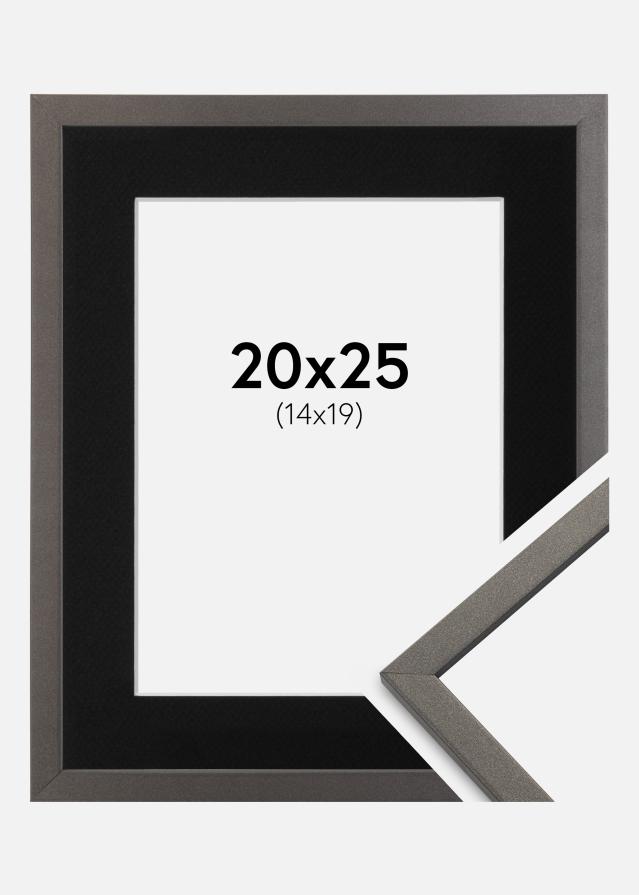 Ramme Edsbyn Grafit 20x25 cm - Passepartout Sort 15x20 cm