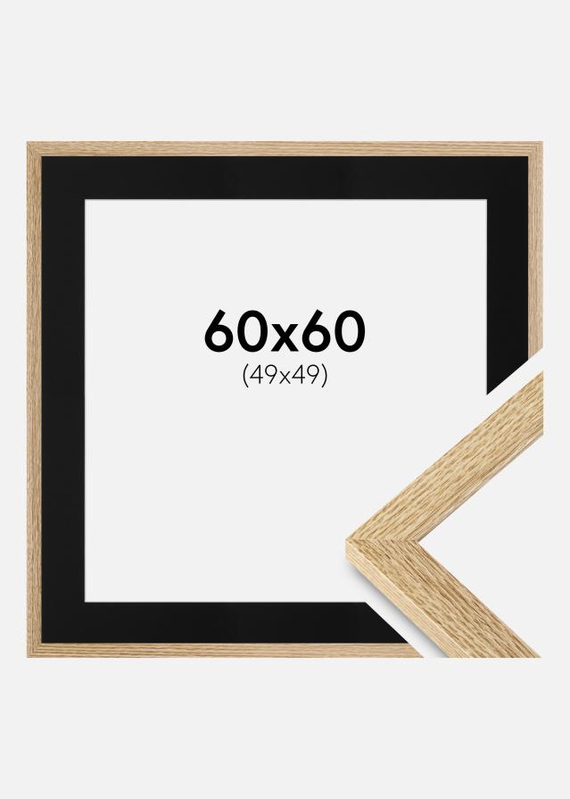 Ramme Selection Eg 60x60 cm - Passepartout Sort 50x50 cm