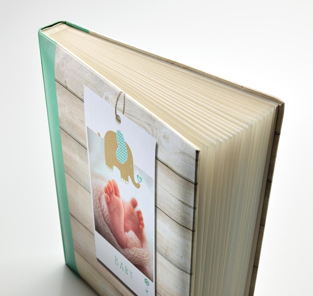 Welcome Babyalbum Grön - 28x30,5 cm (50 Hvide sider / 25 blade)