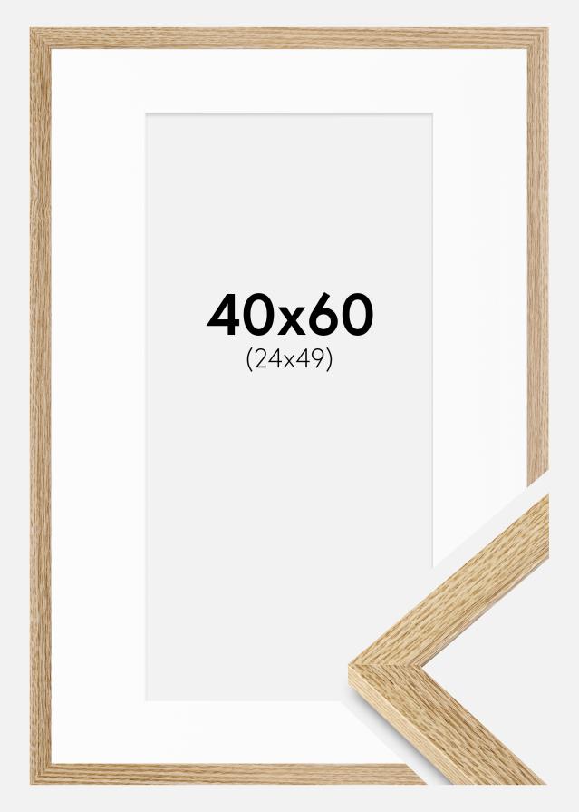 Ramme Selection Eg 40x60 cm - Passepartout Hvid 25x50 cm