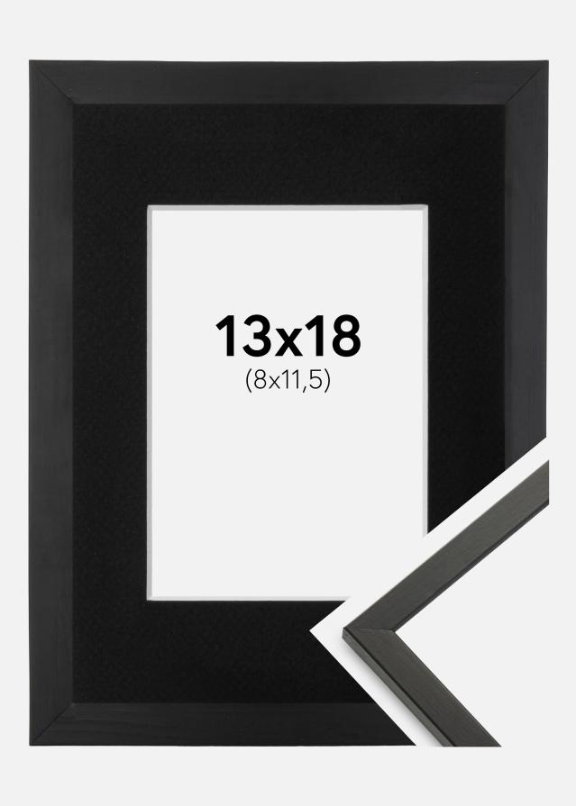 Ramme Galant Sort 13x18 cm - Passepartout Sort 9x12 cm