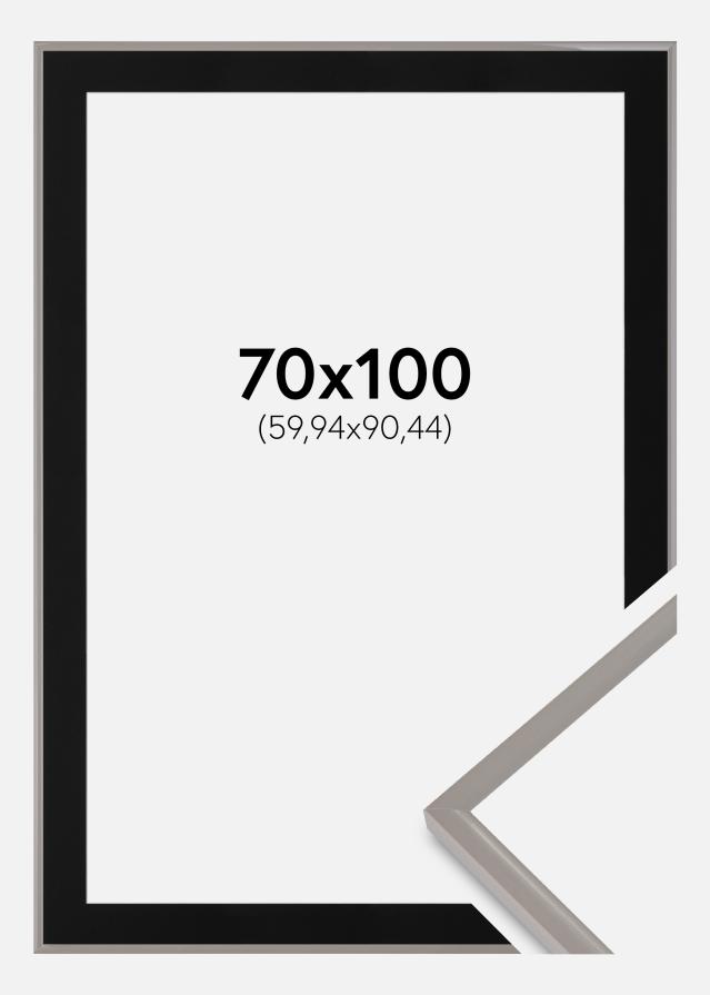 Ramme New Lifestyle Earth Grey 70x100 cm - Passepartout Sort 24x36 inches