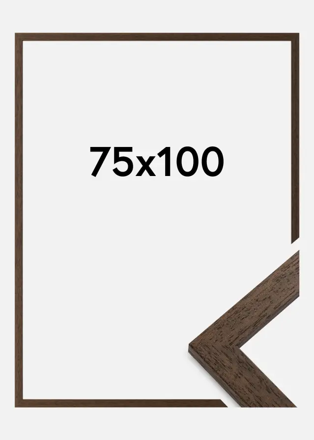 Ramme Brown Wood Akrylglas 75x100 cm