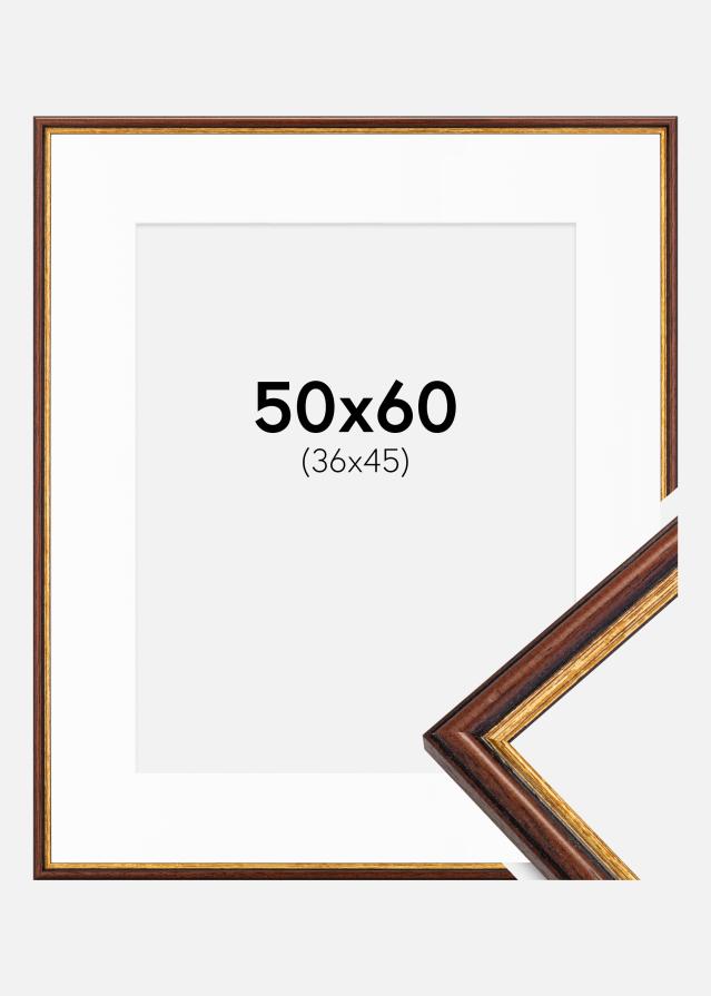 Ramme Horndal Brun 50x60 cm - Passepartout Hvid 37x46 cm