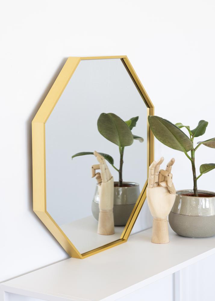KAILA Spejl Octagon Gold 50 cm Ø