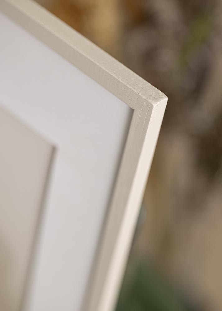 Ramme Edsbyn Sand 40x40 cm - Passepartout Hvid 25x25 cm