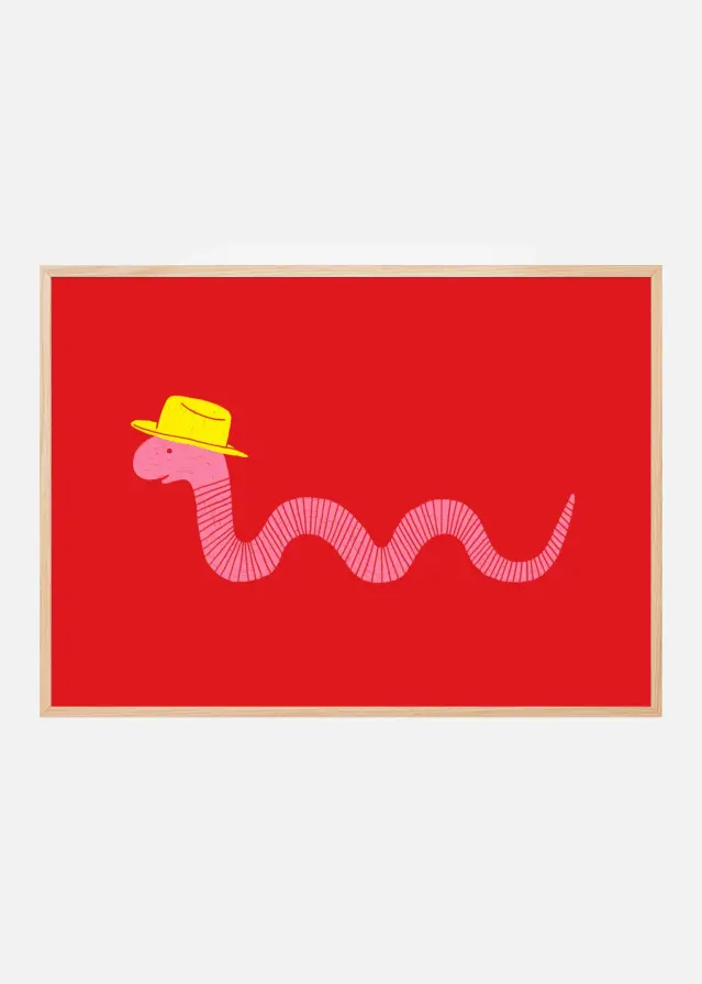 Wiggly Western Worm Plakat